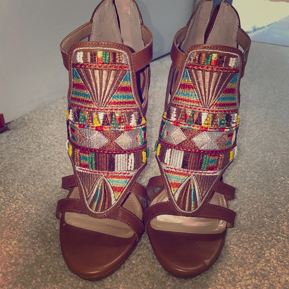 Aztec style heels